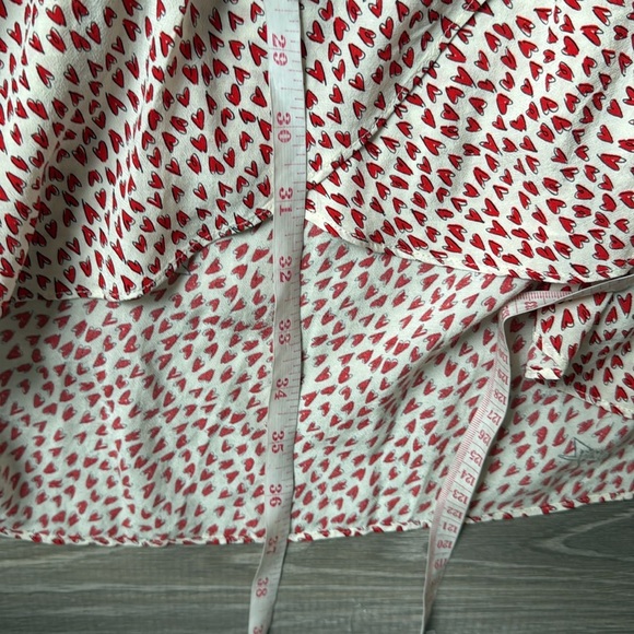 ZADIG & VOLTAIRE Rinka Heart-print Dress In Red Silk Small - Picture 14 of 14